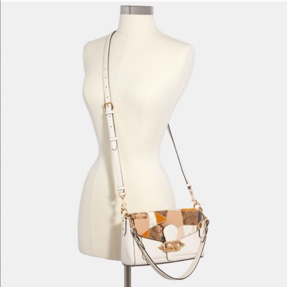 NWT Coach Mix Patchwork Jade Shoulder/Cros…